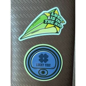 Dutch Bros Lucky Stickers 3/11/26 Drop. Set Of 2. Luck Is In The Air & Lucky You
